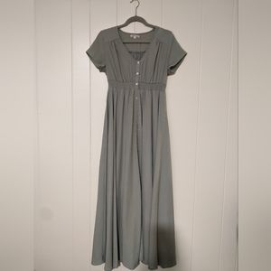 JesaaKae sage green dress. Maxi dress, size small.
